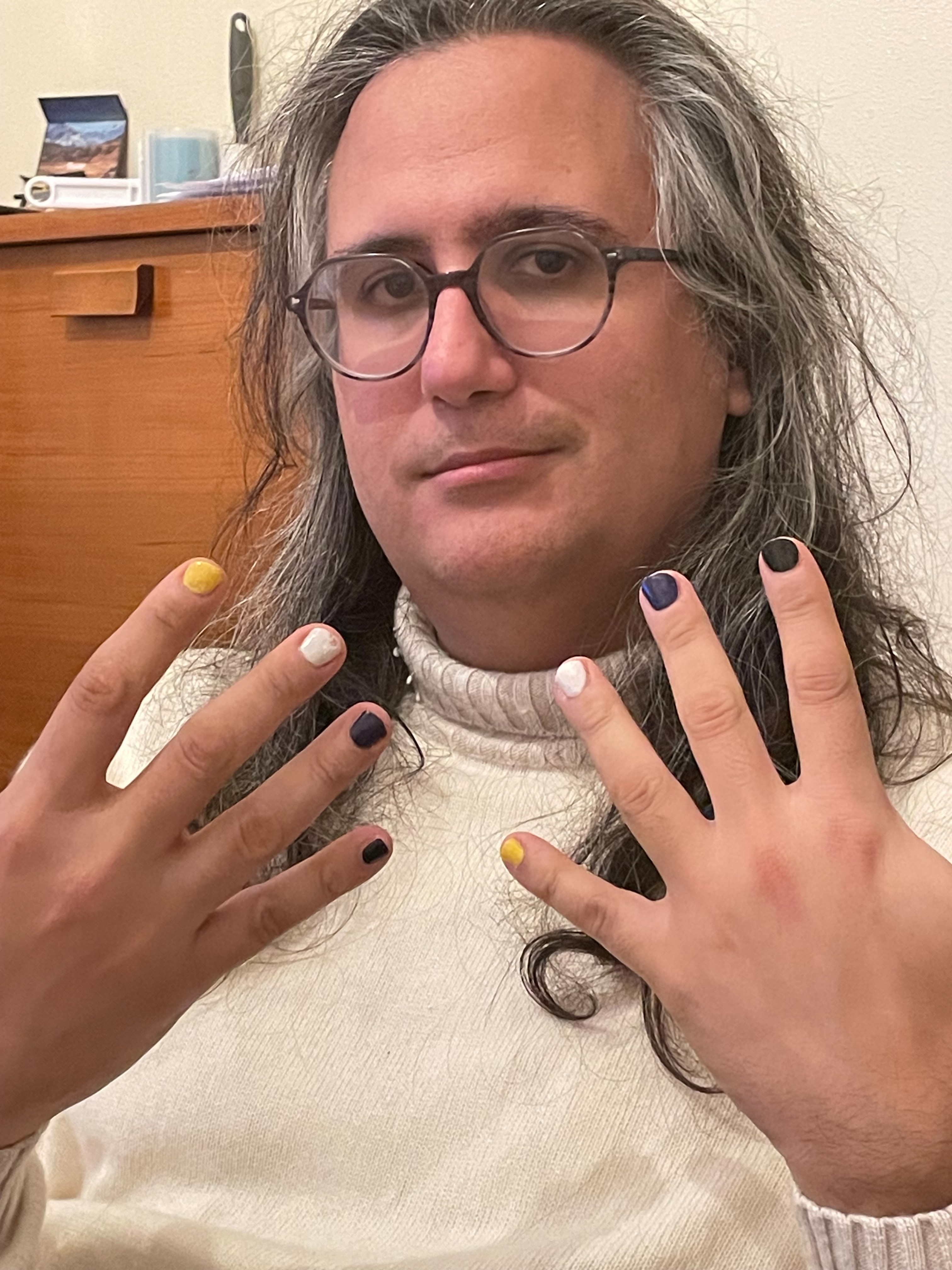 Me with the nails painted during a shutdown