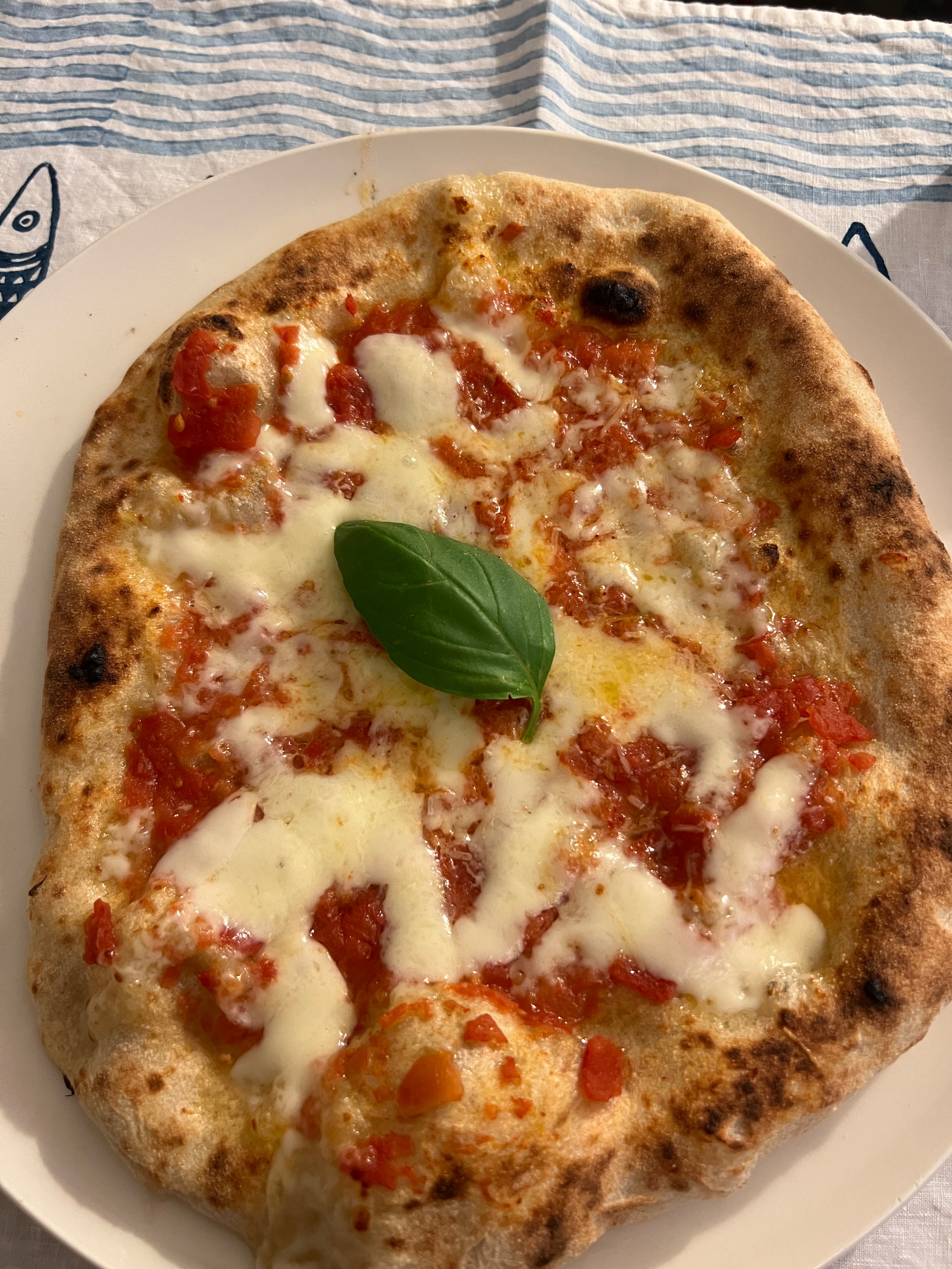 Pizza napoletana foto dall’alto