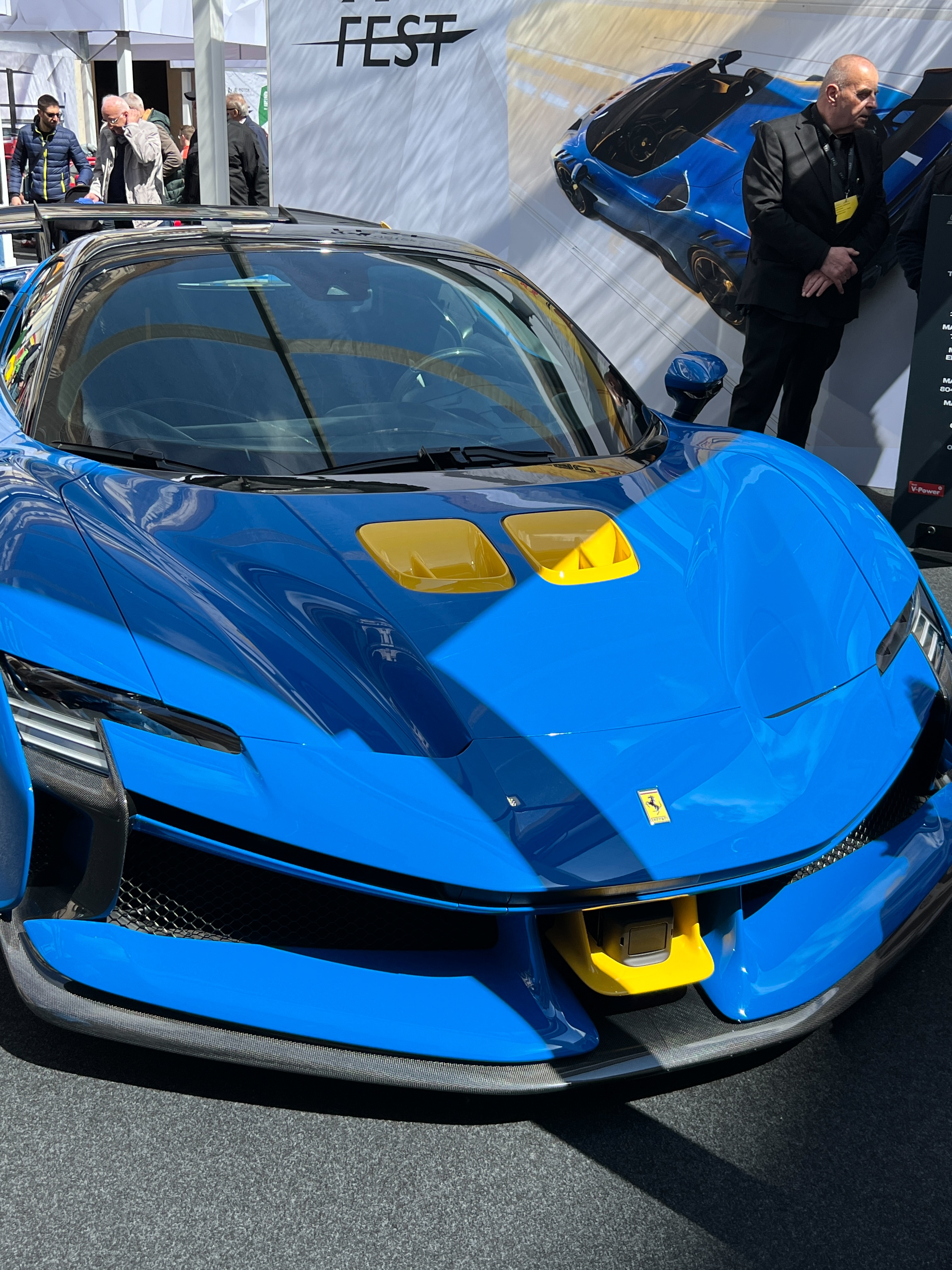 Ferrari SF90 XX hybrid electric blue