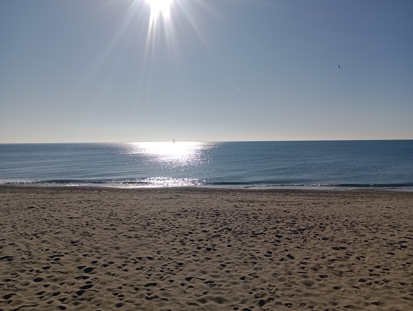 Mare e spiaggia illuminati dal sole