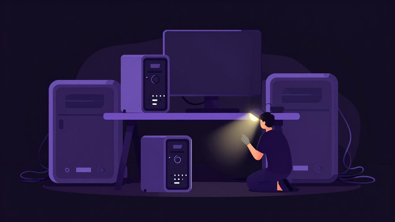 Hero: the three nodes under the desk, the night of the incident